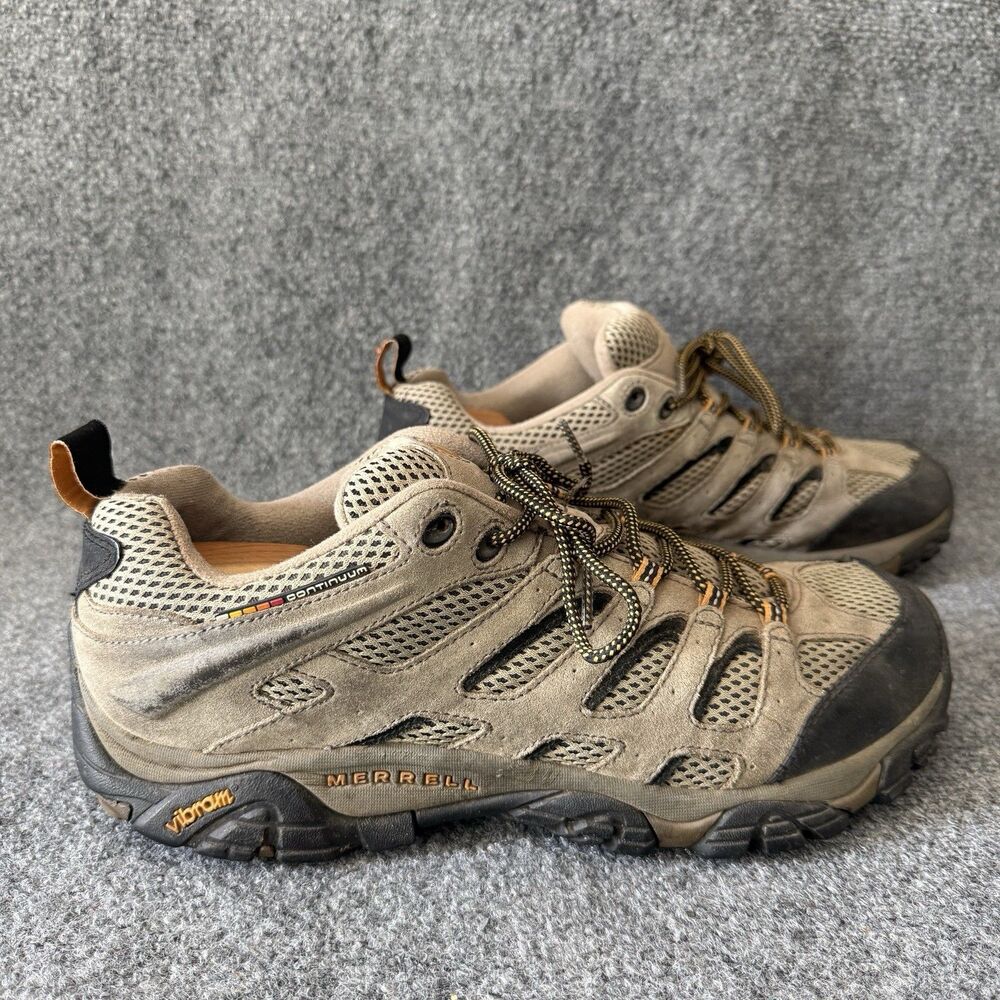Merrell Continuum Men's Trail Hiking Shoes Walnut Brown Lace-Up Low Top Size 12